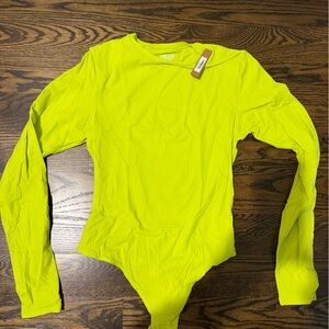 SKIMS Neon Yellow Long Sleeve Top